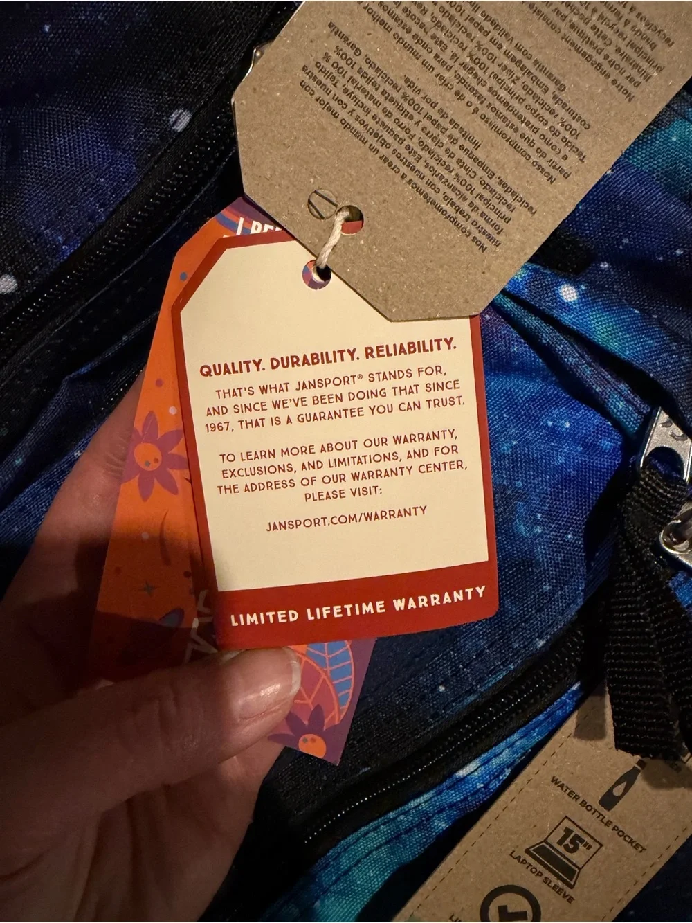 JanSport Galaxy Blue Big Student Backpack - NWT